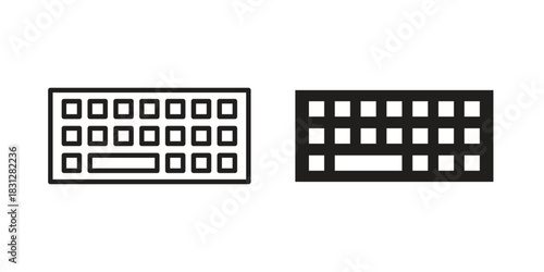 Keyboard icon pictogram in trendy outline style. icon, sign or symbol.