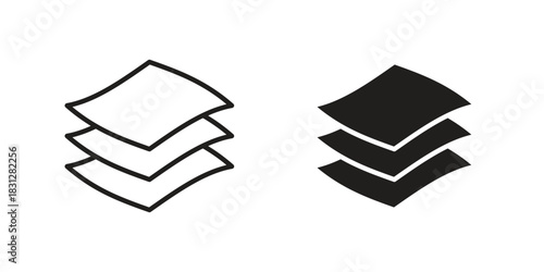 Layers icon pictogram in trendy outline style. icon, sign or symbol.