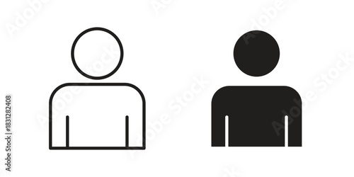 Man icon pictogram in trendy outline style. icon, sign or symbol.