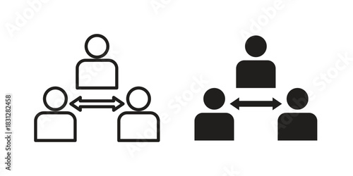 Mediator icon pictogram in trendy outline style. icon, sign or symbol.