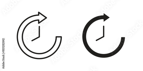 Past time icon pictogram in trendy outline style. icon, sign or symbol.
