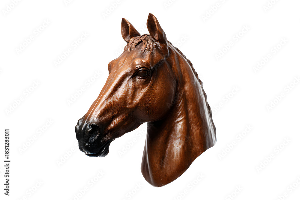 Obraz premium Horse head on a neutral transparent background for designers, marketers. 2026. Popular illustration, object, symbol, texture, pattern, holiday.