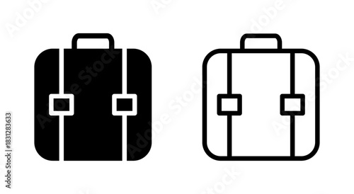 Briefcase icon symbol for apps and websites. suitcase sign and symbol. luggage symbol.