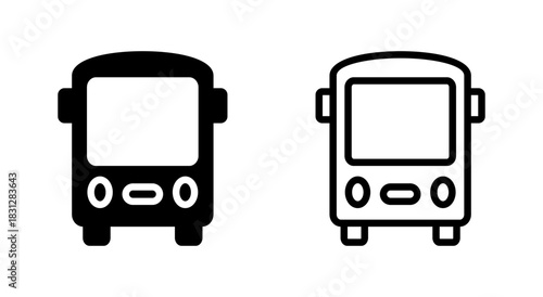 Bus icon symbol for apps and websites. bus sign and symbol