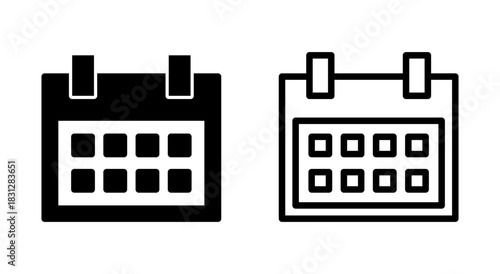 Calendar icon symbol for apps and websites. Calender sign and symbol. Schedule icon symbol