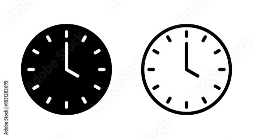 Clock icon symbol for apps and websites. Time sign and symbol. watch icon