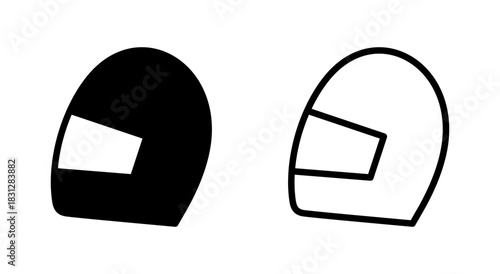 Helmet icon symbol for apps and websites. Motorcycle helmet sign and symbol. Construction helmet icon. Safety helmet