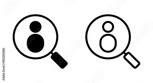 Hiring icon symbol for apps and websites. Search job vacancy sign and symbol. Human resources concept. Recruitment