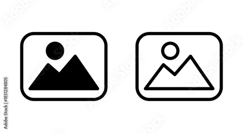 Picture icon symbol for apps and websites. photo gallery sign and symbol. image icon