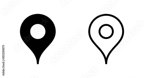 Pin icon symbol for apps and websites. Location sign and symbol. destination icon. map pin