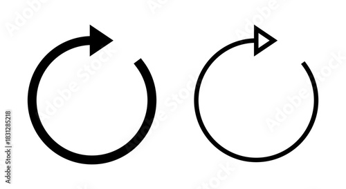 Refresh icon symbol for apps and websites. Reload sign and symbol. Update icon.