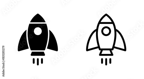 Rocket icon symbol for apps and websites. Startup sign and symbol. rocket launcher icon