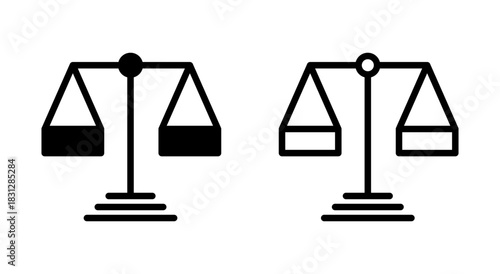 Scales icon symbol for apps and websites. Law scale icon. Justice sign and symbol
