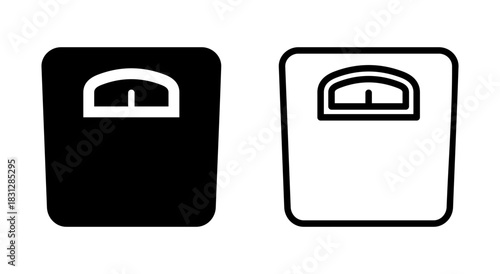 Scales icon symbol for apps and websites. Weight scale sign and symbol