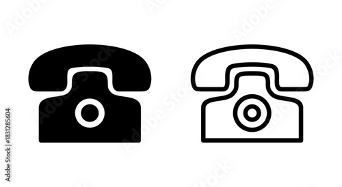 Telephone icon symbol for apps and websites. phone sign and symbol