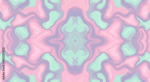 abstract ceramic glaze pattern with flowing hues of pink purple and green creating a calming watercolor-like background for artistic projects