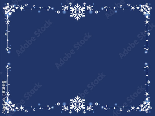 シンプルで美しい雪のクリスマスカード