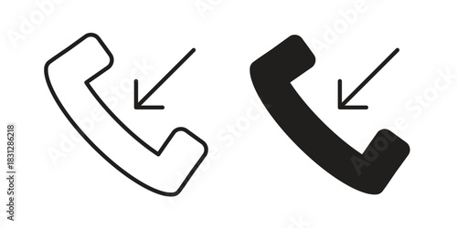 Incoming Call icon for template. Icon vector graphic set