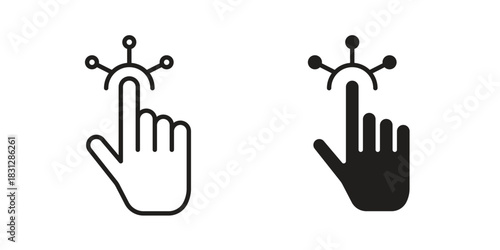 Interactive icon for template. Icon vector graphic set