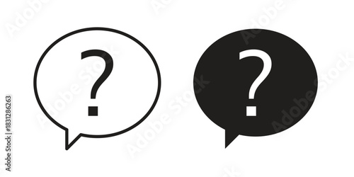 Interrogation icon for template. Icon vector graphic set