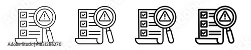 Risk Assessment  Icon Set Different Style Collection
