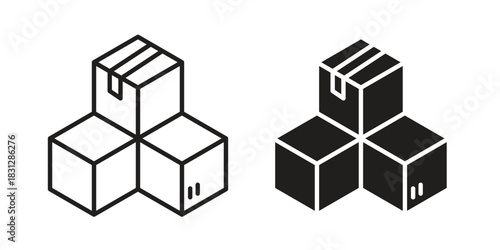 Inventory icon for template. Icon vector graphic set