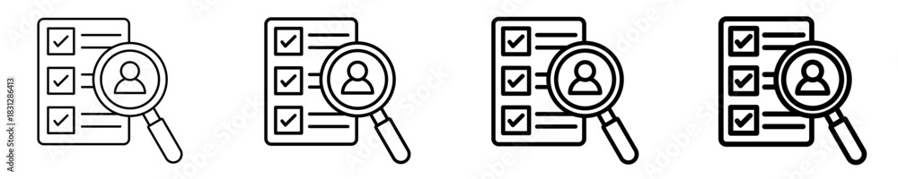 Fototapeta premium Audit Checklist Icon Set Different Style Collection 
