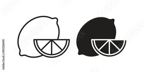 Lemon icon for template. Icon vector graphic set