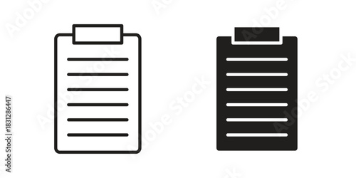 List icon for template. Icon vector graphic set