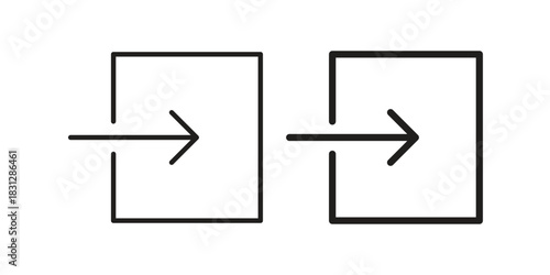 Log out icon for template. Icon vector graphic set