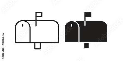 Mailbox icon for template. Icon vector graphic set