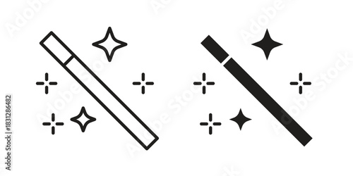 Magic wand icon for template. Icon vector graphic set