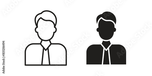 Man icon for template. Icon vector graphic set