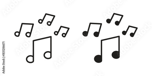 Music icon for template. Icon vector graphic set