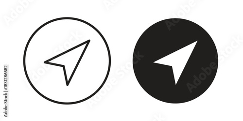 Navigation icon for template. Icon vector graphic set