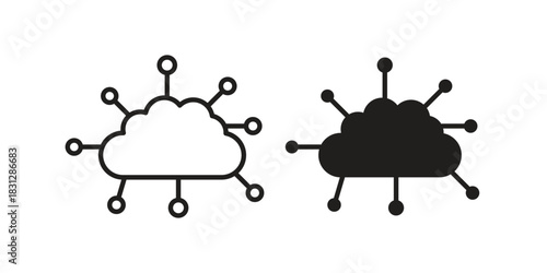 Network cloud icon for template. Icon vector graphic set
