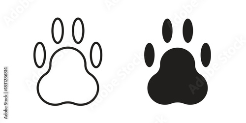 Paw icon for template. Icon vector graphic set