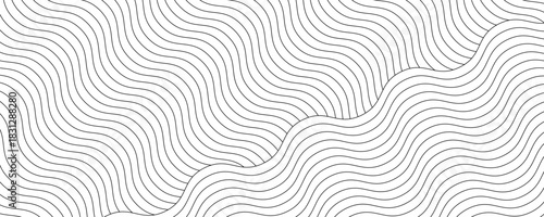 Abstract white background from lines. Wavy line drawing