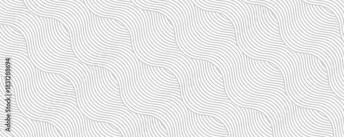 Abstract white background from lines. Wavy line drawing