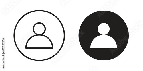 Login icon in filled, thin line, stroke style for website and apps