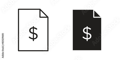 Invoice icon designs collection for mobile, ui, web.