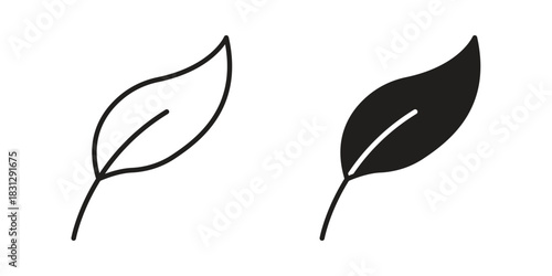 Leaf icon designs collection for mobile, ui, web.