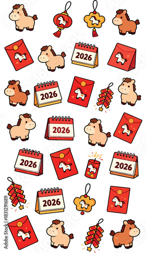 Chinese New Year-themed icons