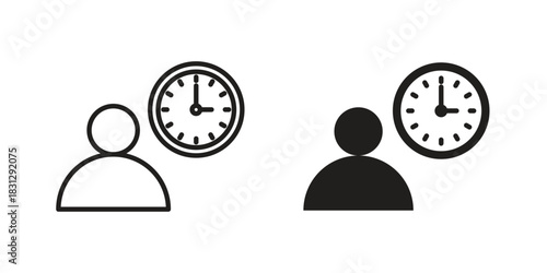 Office time icon designs collection for mobile, ui, web.