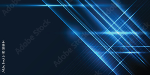 Abstract futuristic elegant blue light technology background.
