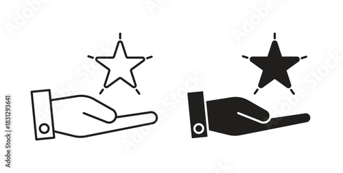 Loyalty program icon symbol. Vector EPS 10. line and glyph icon