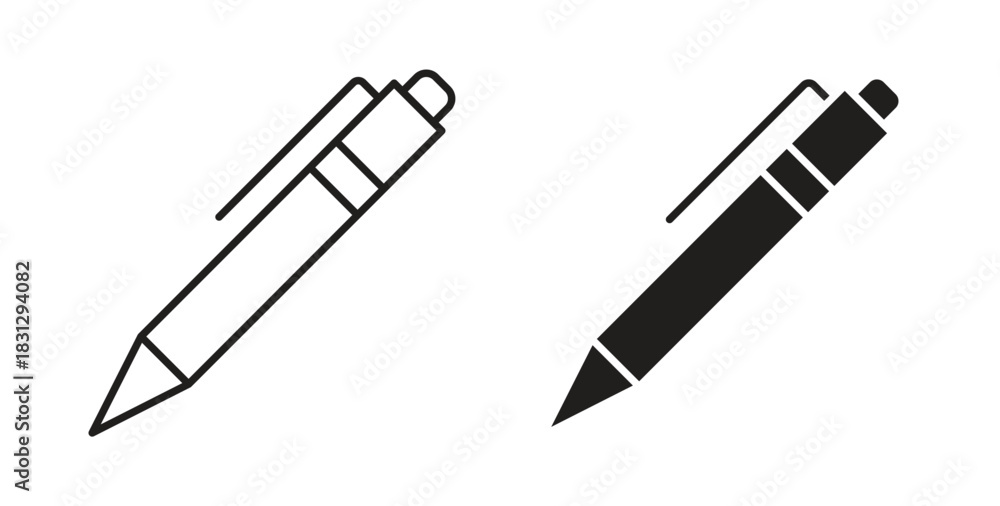 Fototapeta premium Pen icon symbol. Vector EPS 10. line and glyph icon