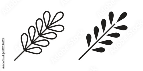Lavender icon doodle set. editable outline stroke vector eps