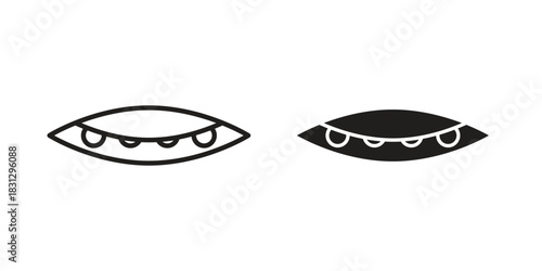 Legume icon doodle set. editable outline stroke vector eps