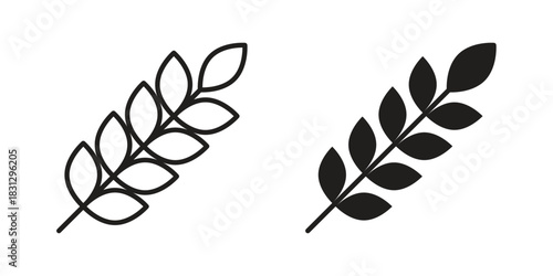 Malt icon doodle set. editable outline stroke vector eps